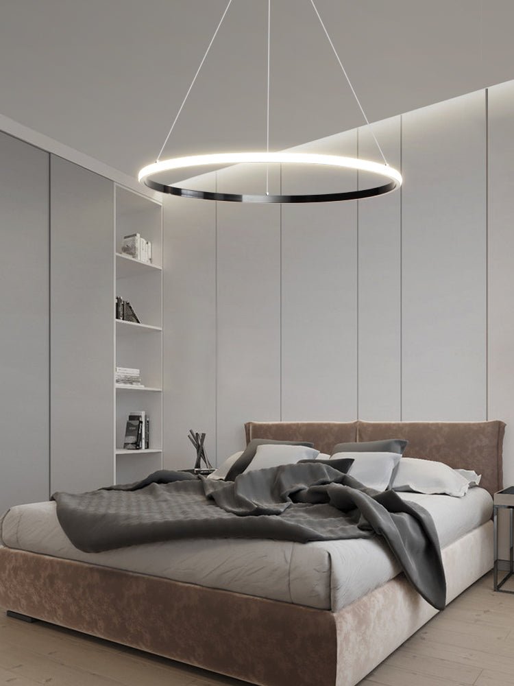 Efrion Modern Minimalist Rings Brass Plastic Chandelier