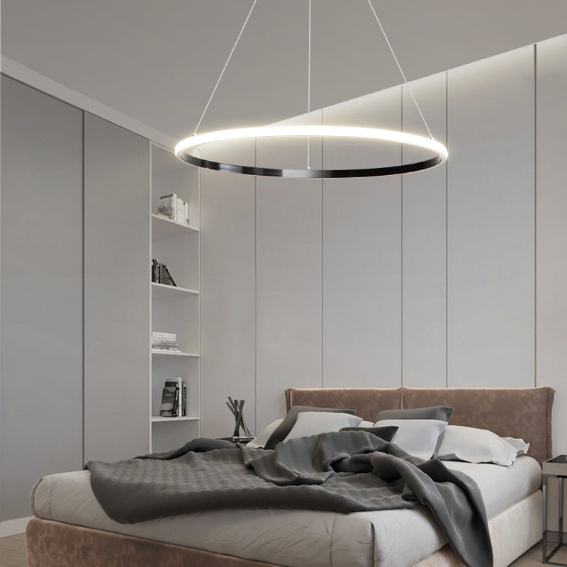 Efrion Modern Minimalist Rings Brass Plastic Chandelier