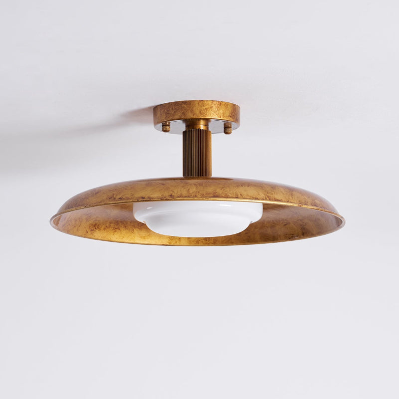 Evergrove Pot Lid Style Flat Panel Flush Mount Ceiling Light