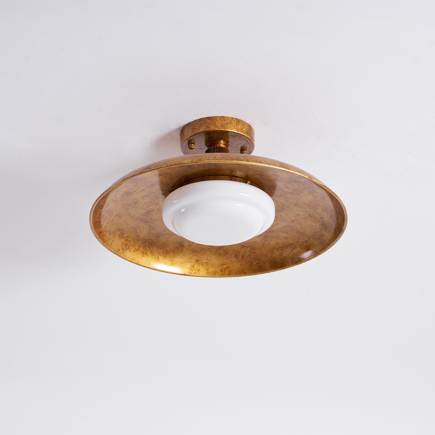 Evergrove Pot Lid Style Flat Panel Flush Mount Ceiling Light