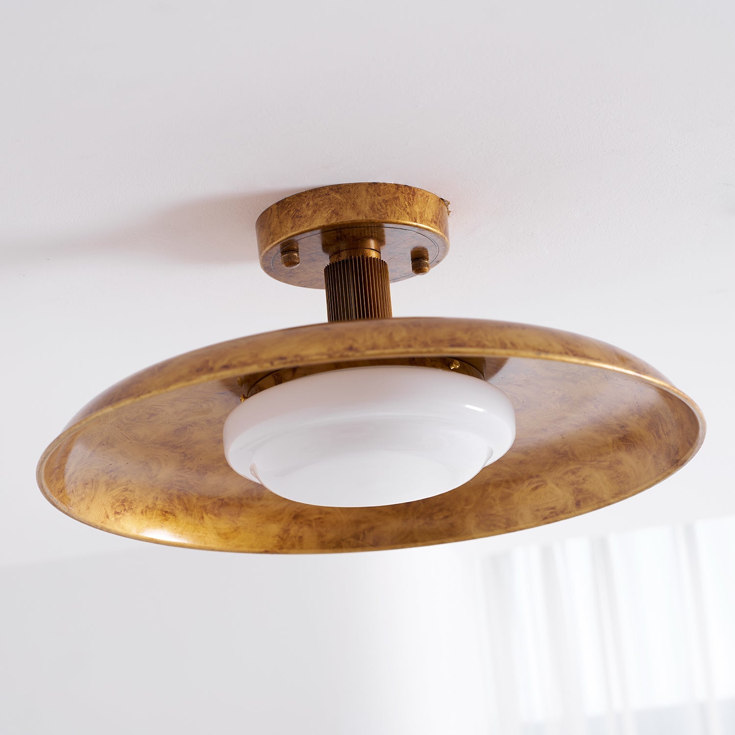 Evergrove Pot Lid Style Flat Panel Flush Mount Ceiling Light