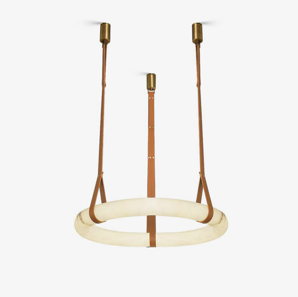 Tarys Alabaster Chandeliers Ring Leather Strap Version B