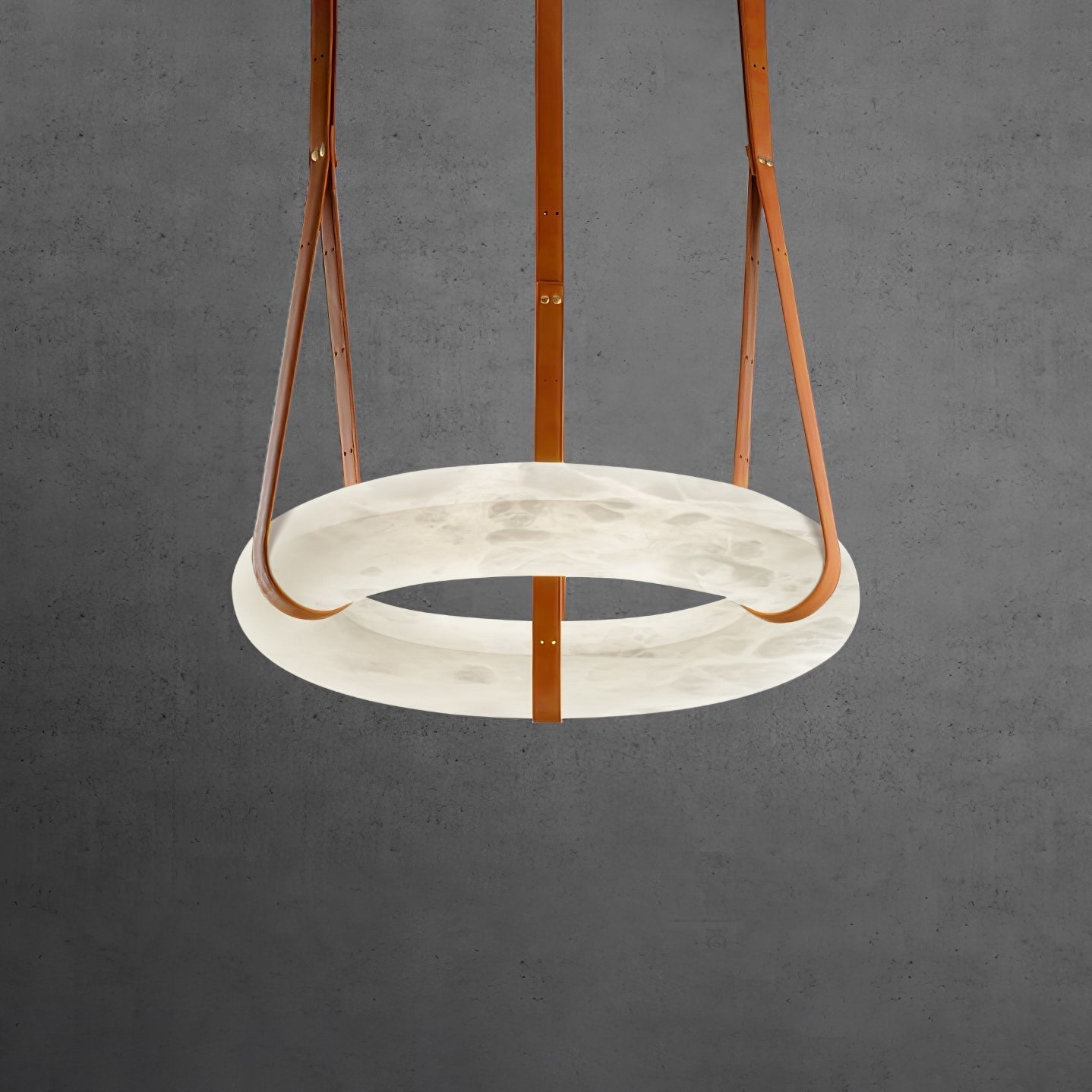Tarys Alabaster Chandeliers Ring Leather Strap Version B