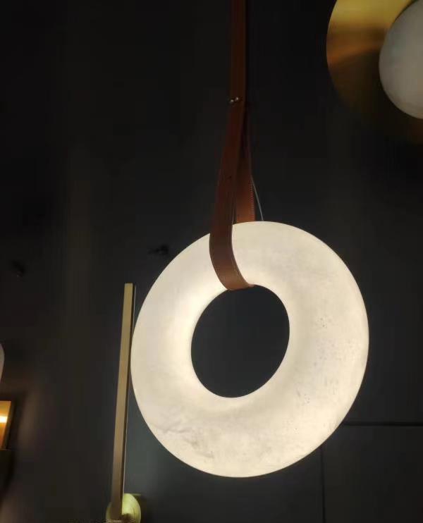 Tarys Alabaster Chandeliers Ring Leather Strap Version B
