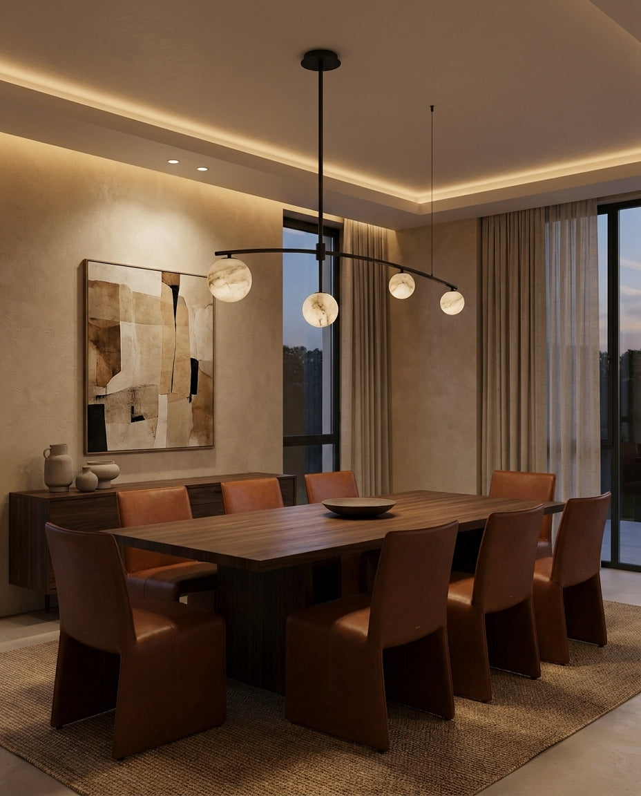 Eastvale8 Alabaster Chandelier