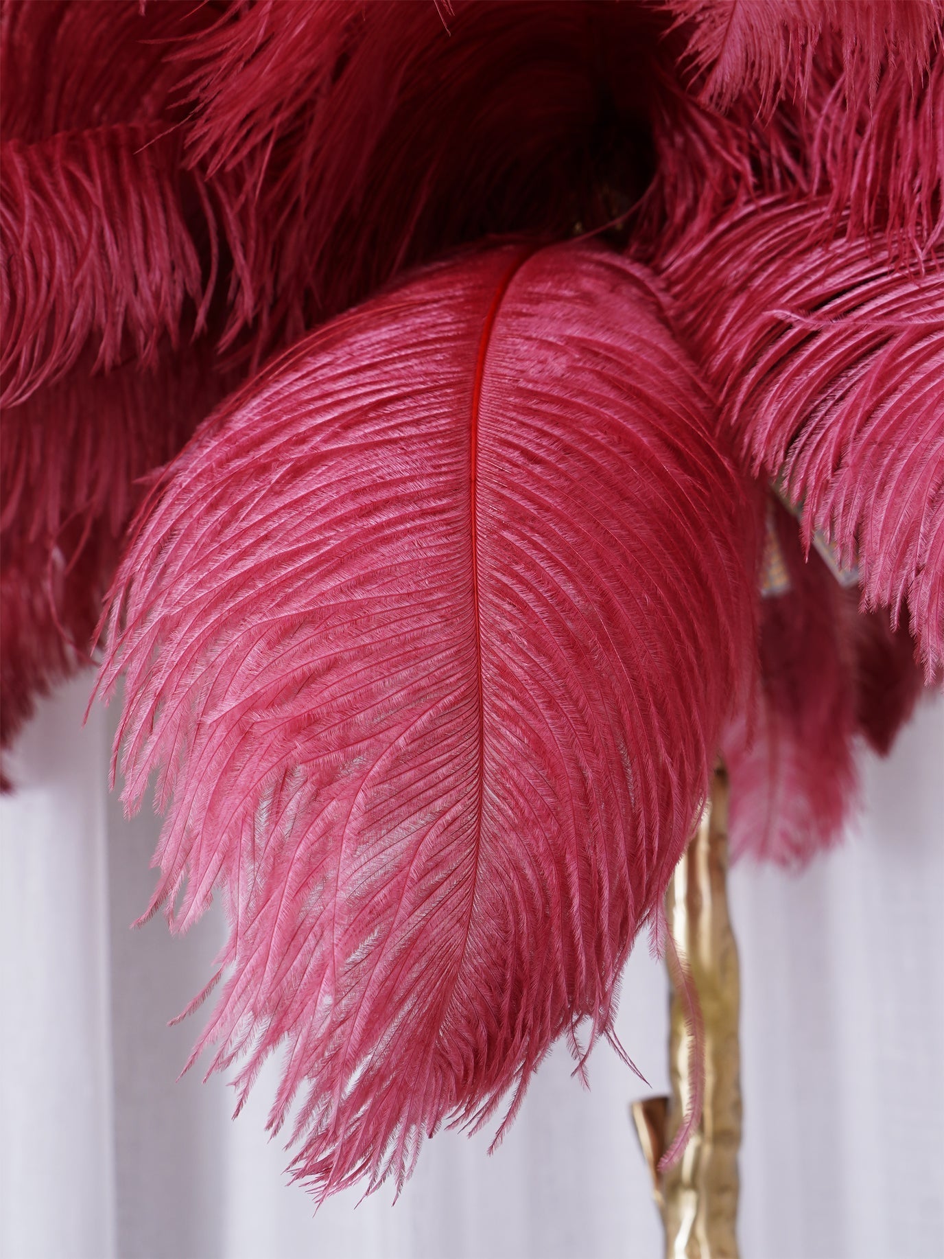 Selis Feather Brass Floor Lamp