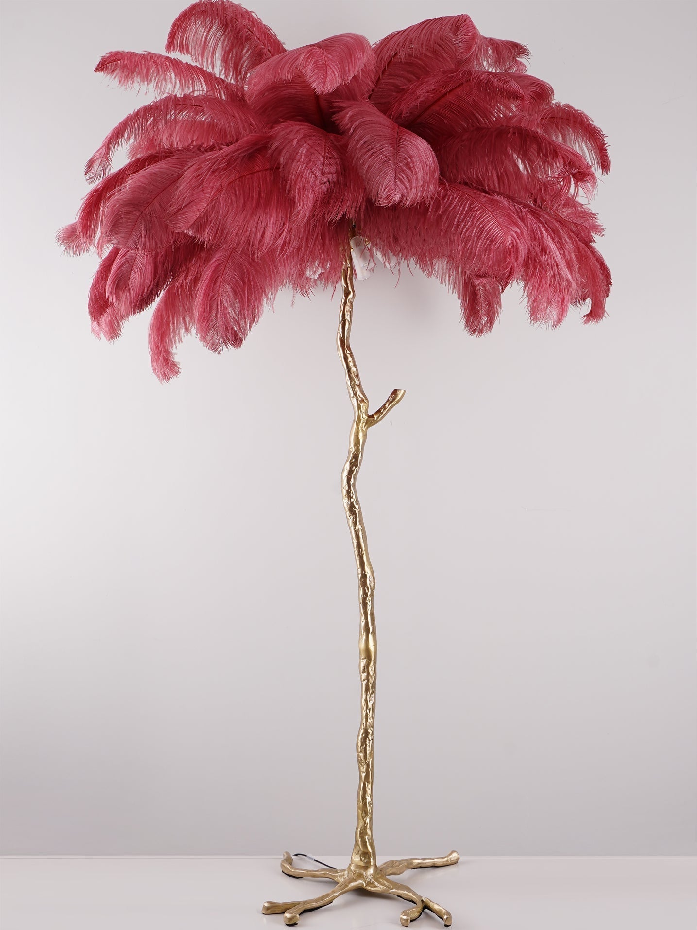 Selis Feather Brass Floor Lamp