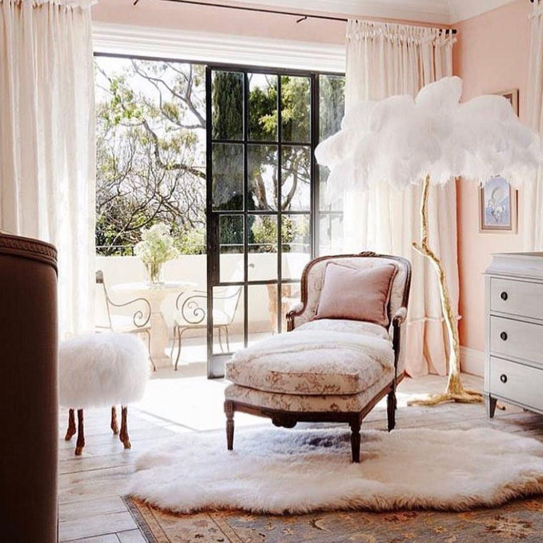 Selis Feather Brass Floor Lamp