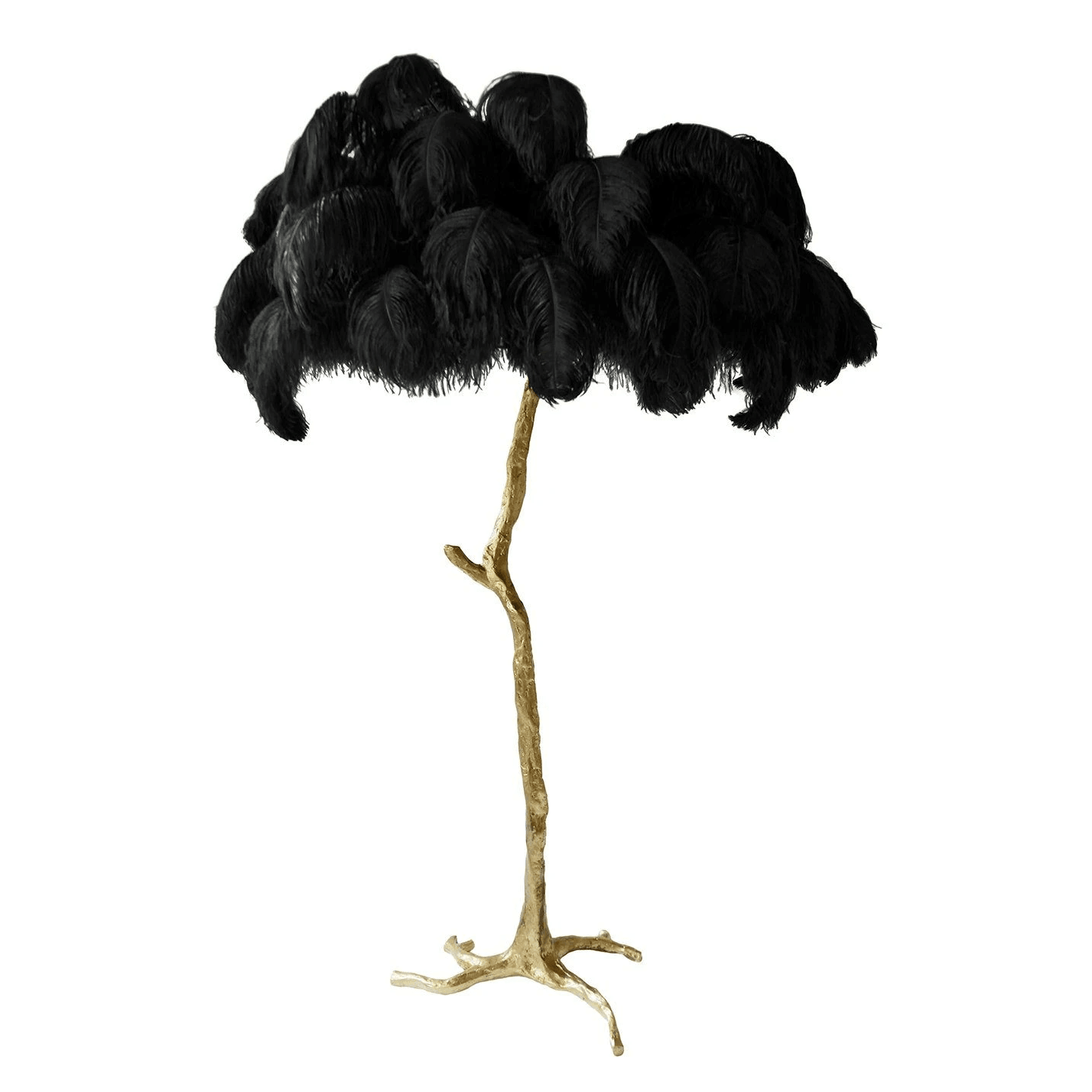 Selis Feather Brass Floor Lamp