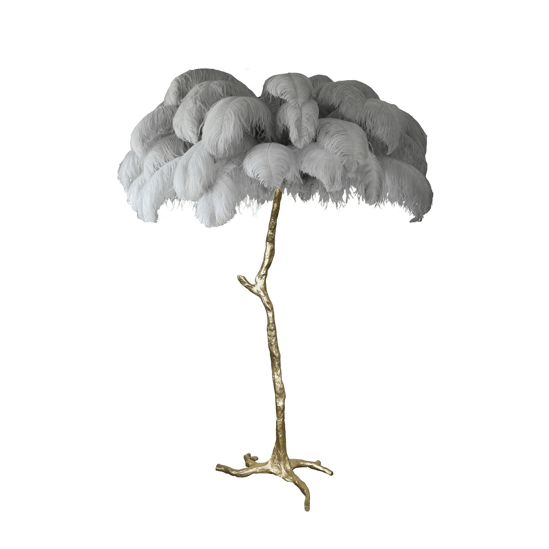 Selis Feather Brass Floor Lamp