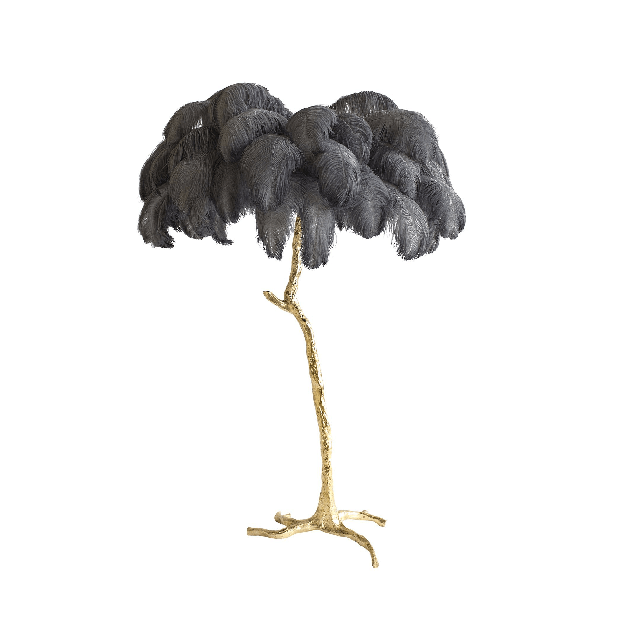 Selis Feather Brass Floor Lamp
