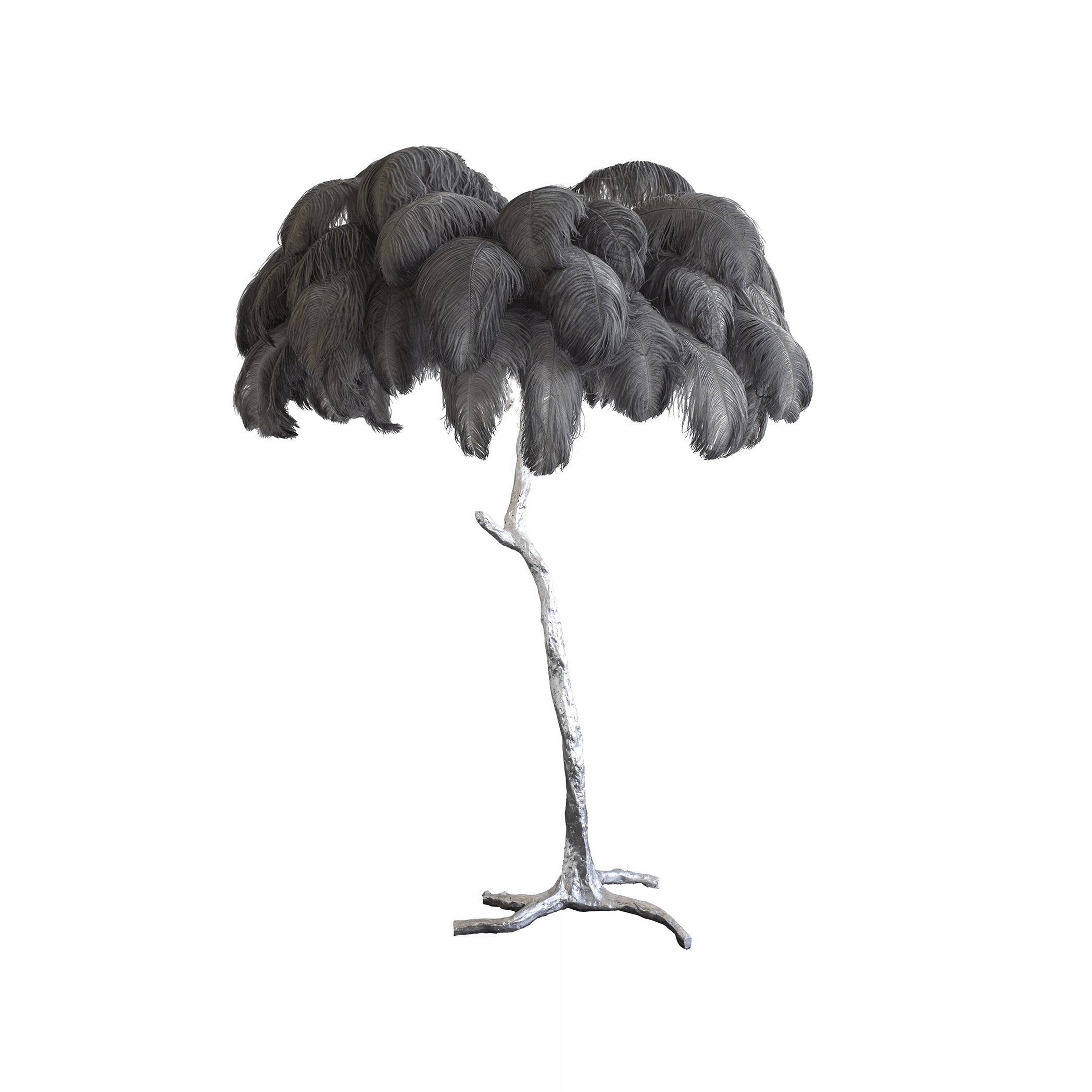 Selis Feather Brass Floor Lamp