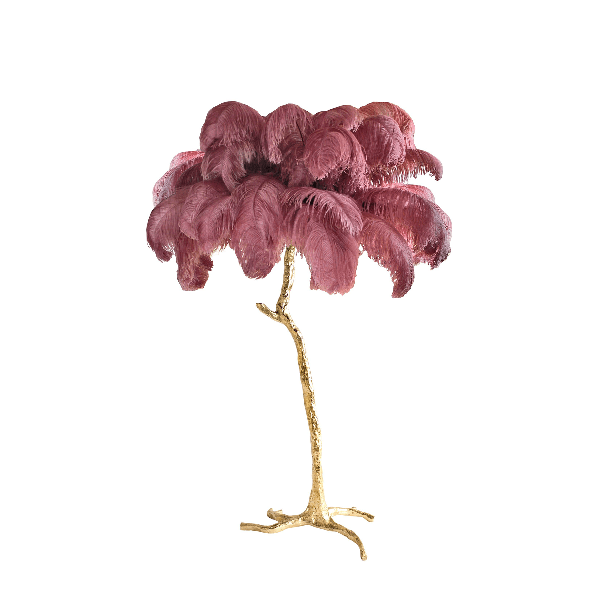 Selis Feather Brass Floor Lamp