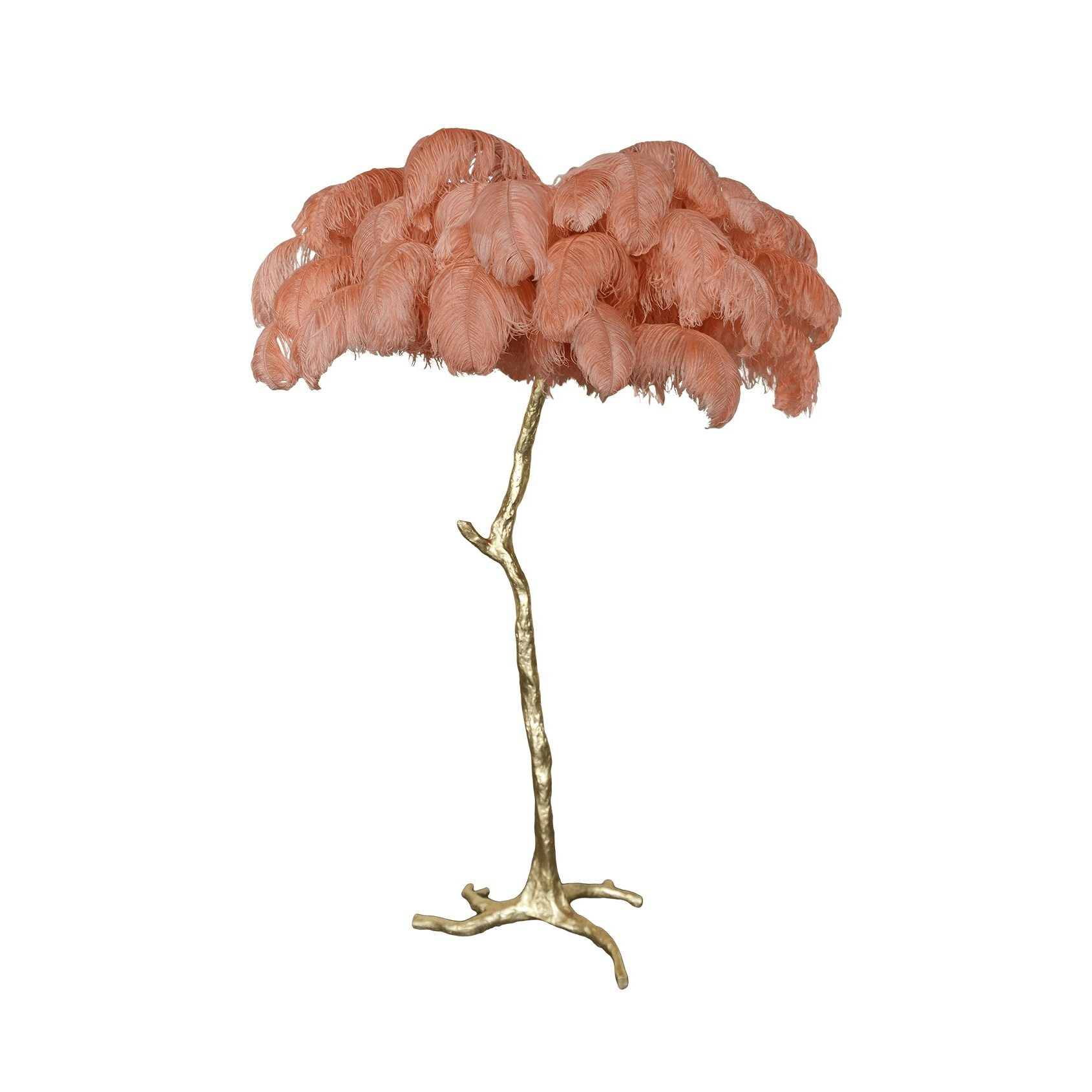Selis Feather Brass Floor Lamp