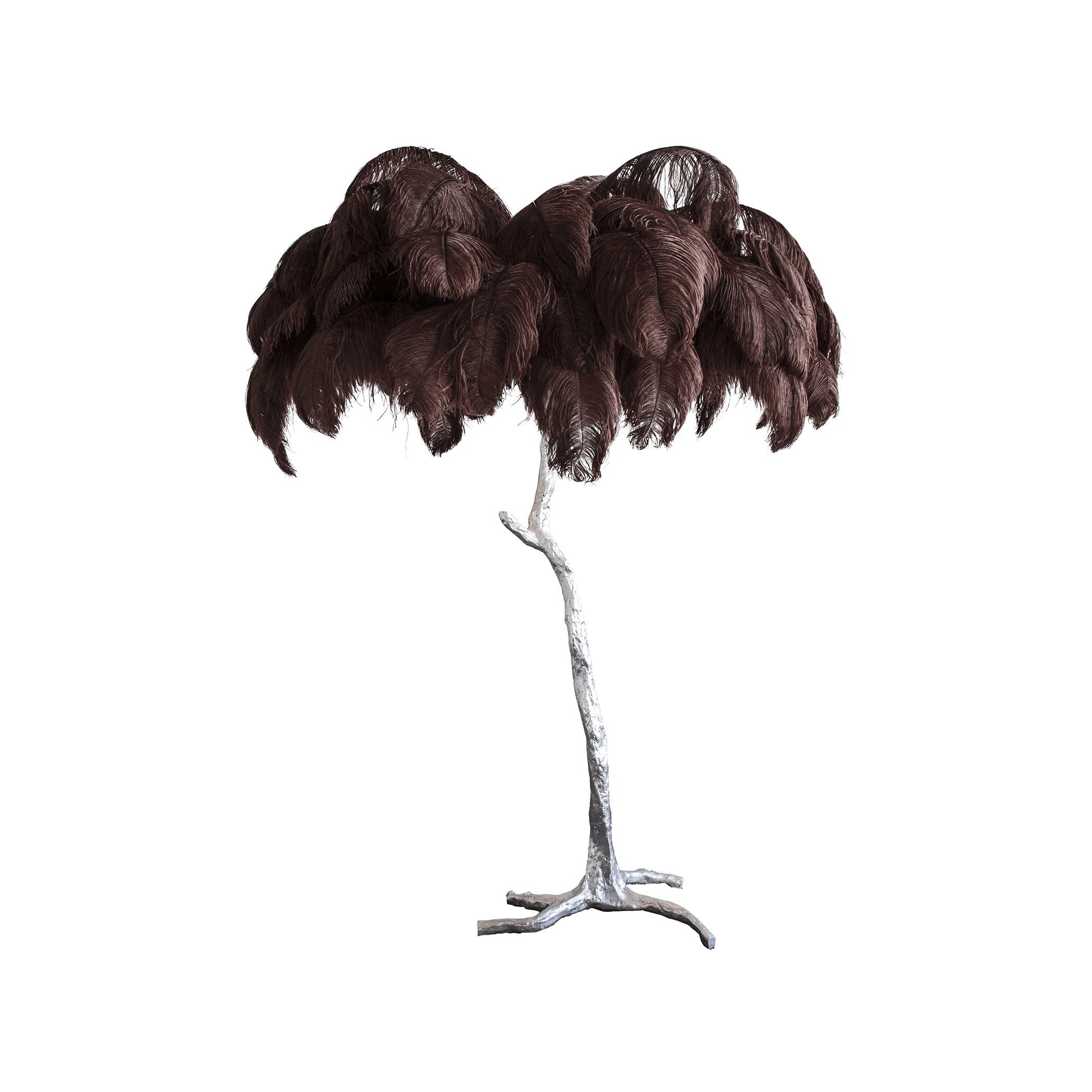 Selis Feather Brass Floor Lamp