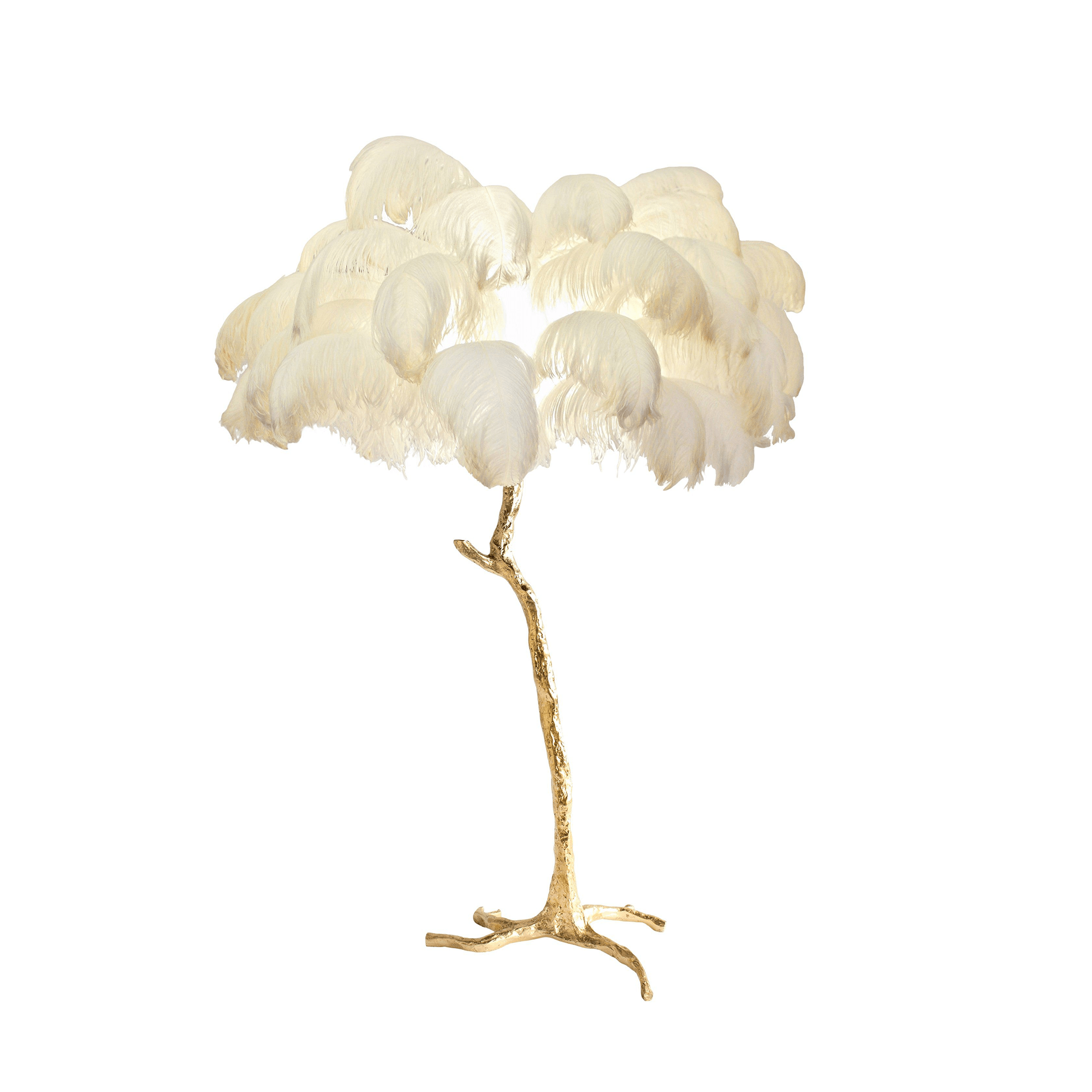 Selis Feather Brass Floor Lamp