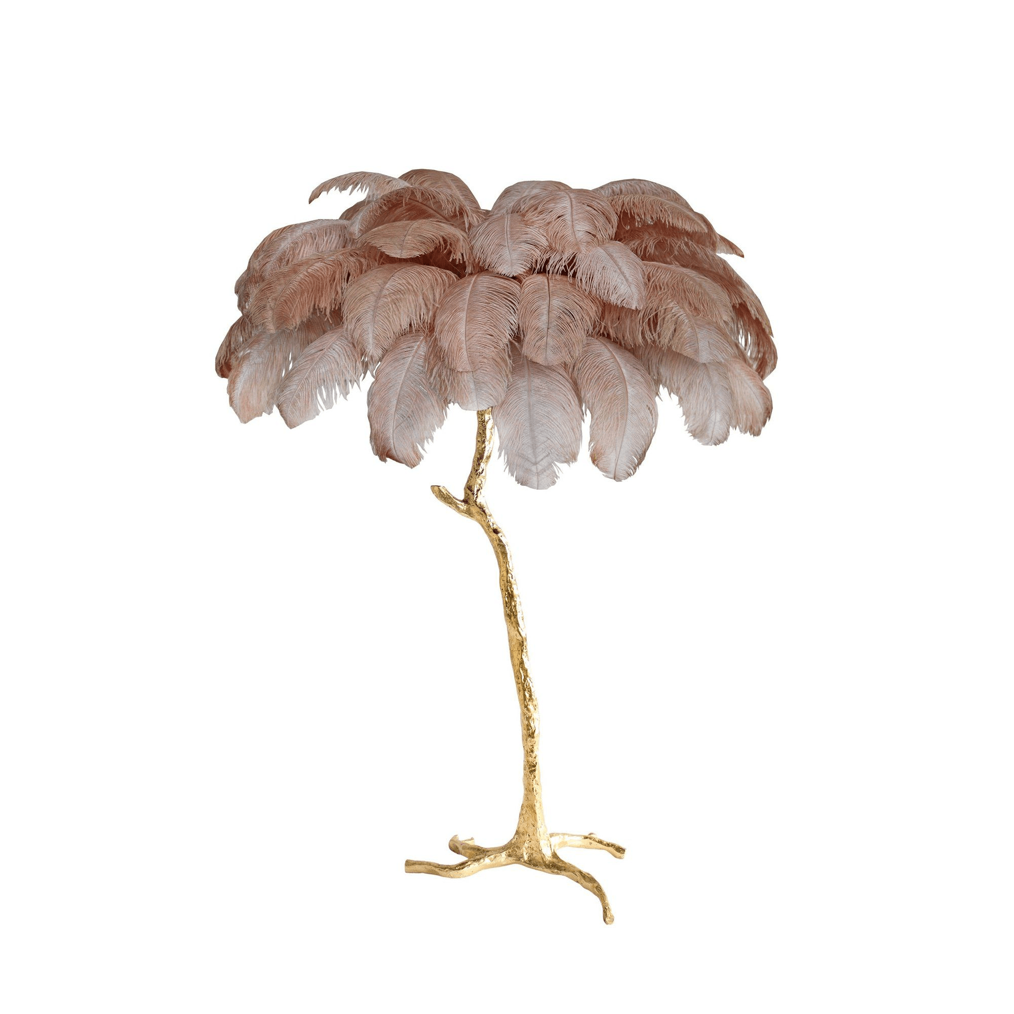 Selis Feather Brass Floor Lamp