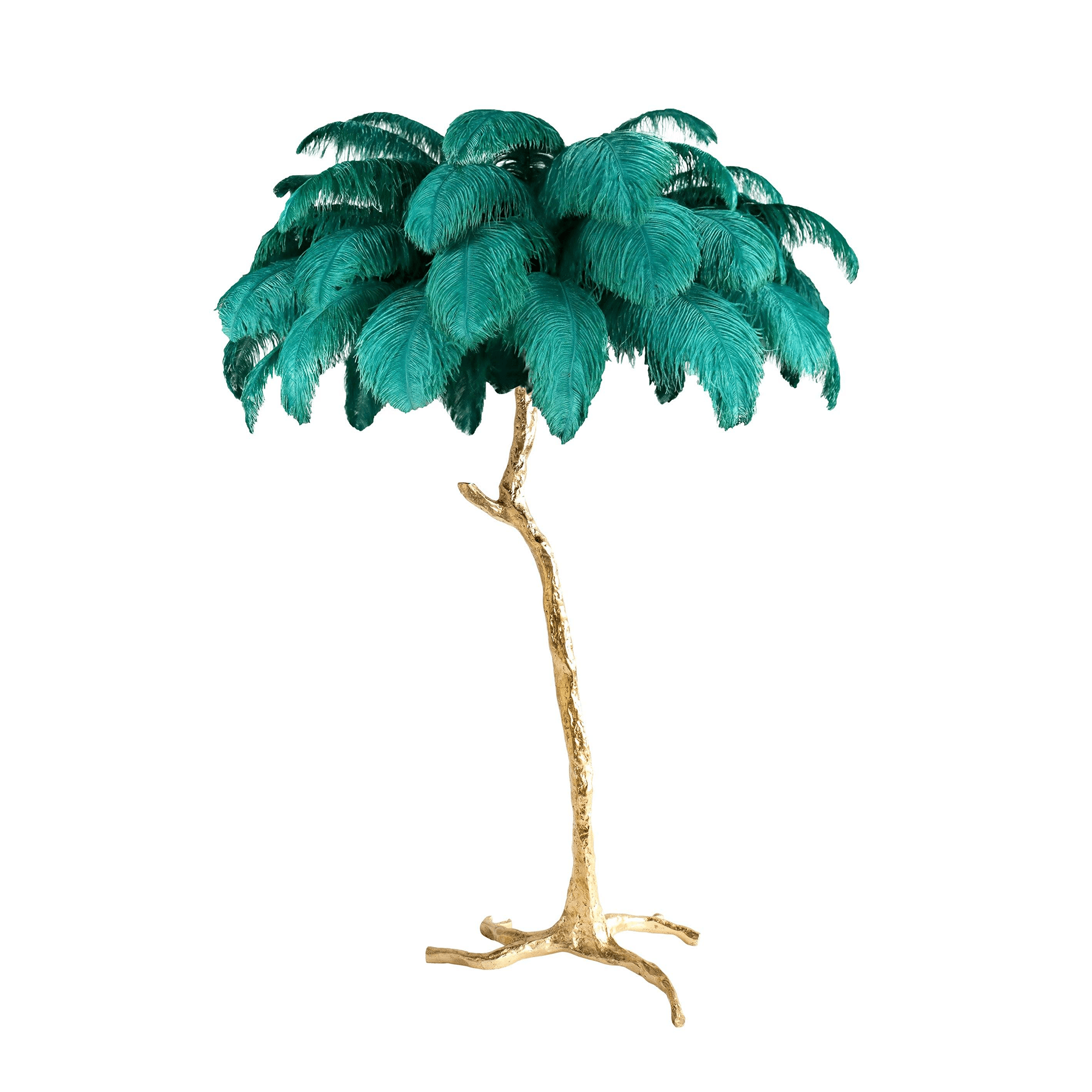 Selis Feather Brass Floor Lamp