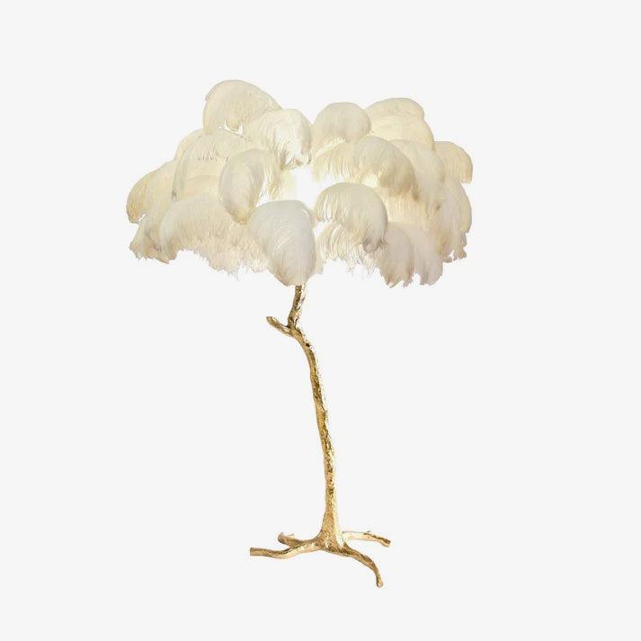 Selis Feather Brass Floor Lamp