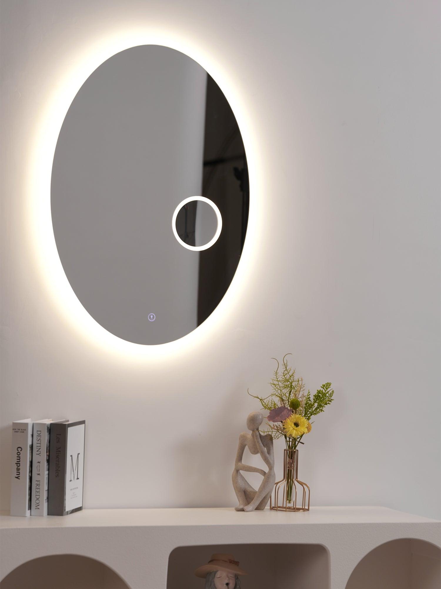 Ovariel Oval Mirror Plastic Wall Light