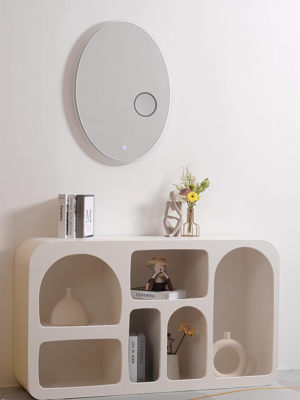 Ovariel Oval Mirror Plastic Wall Light
