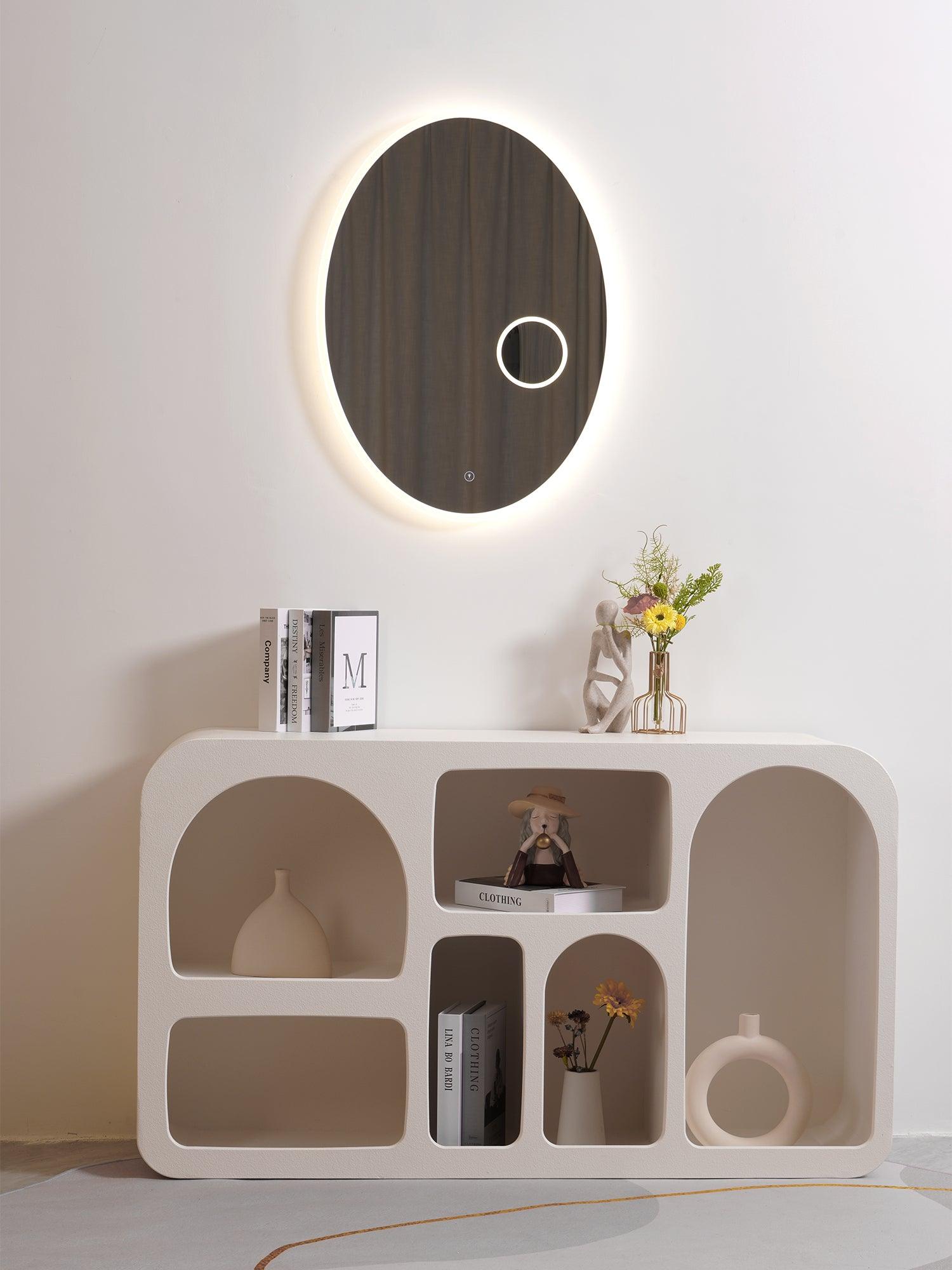 Ovariel Oval Mirror Plastic Wall Light