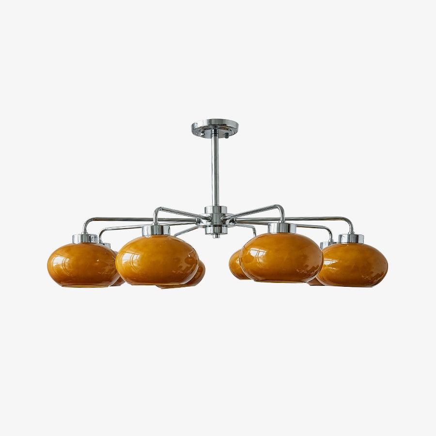 Liorenira Chandelier Glass Chrome Geometric Retro