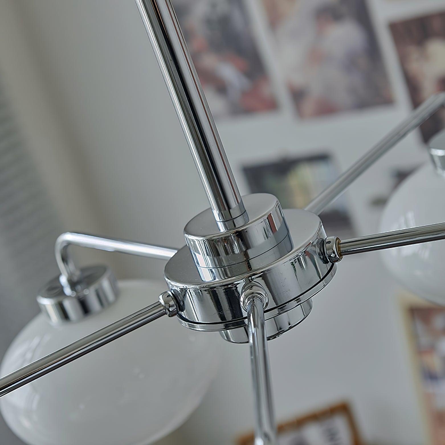 Liorenira Chandelier Glass Chrome Geometric Retro