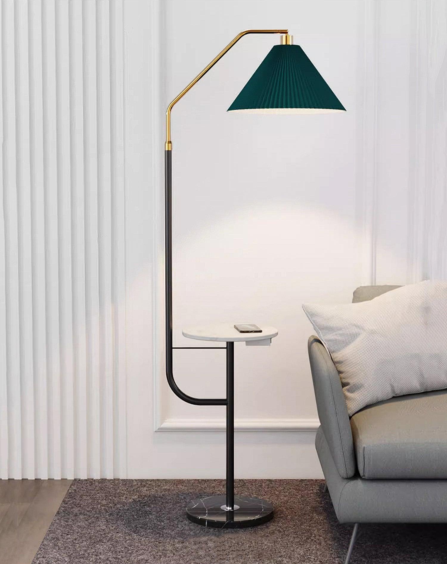 Nexc Marble Wood Floor Lamp