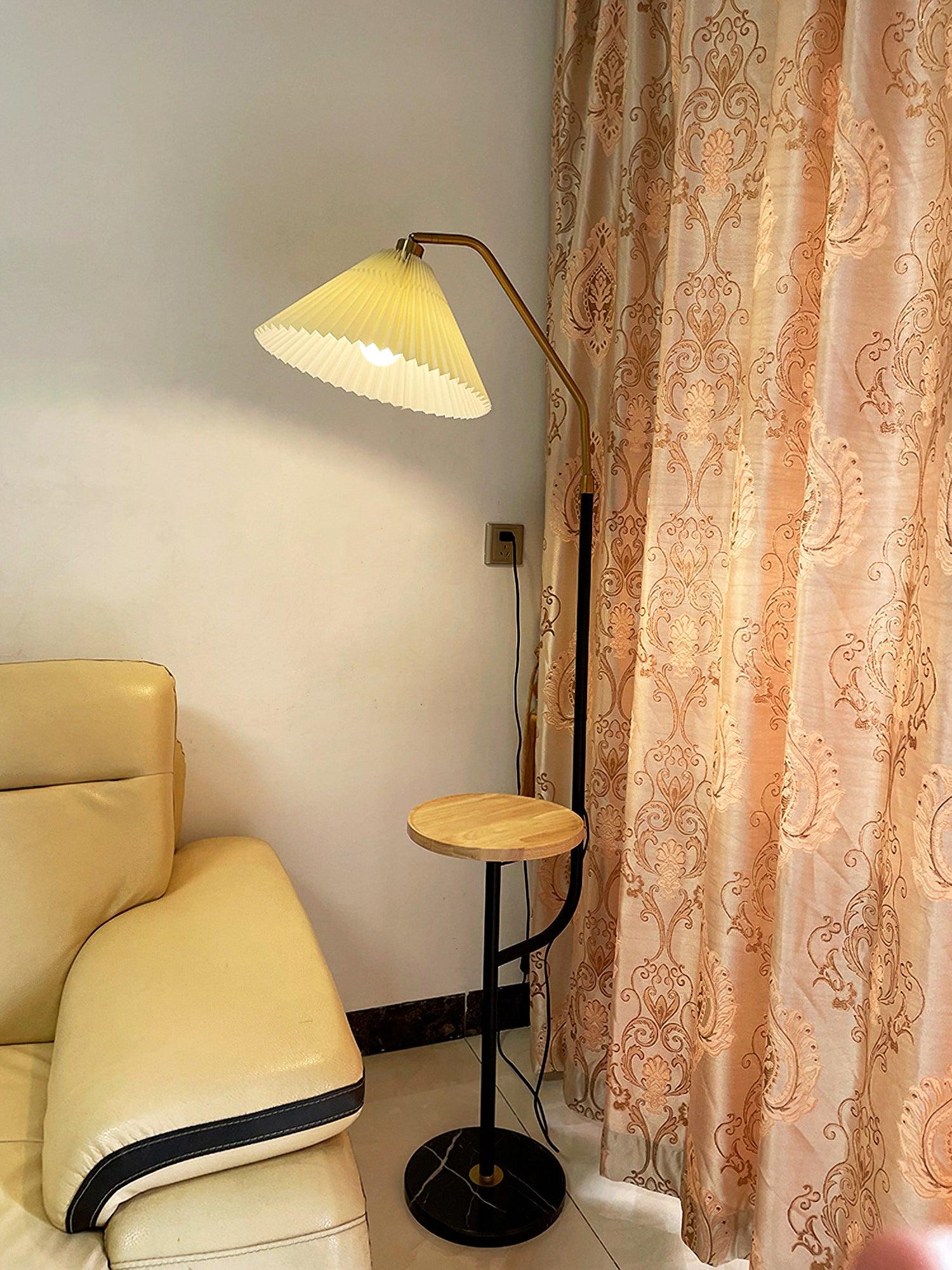 Nexc Marble Wood Floor Lamp