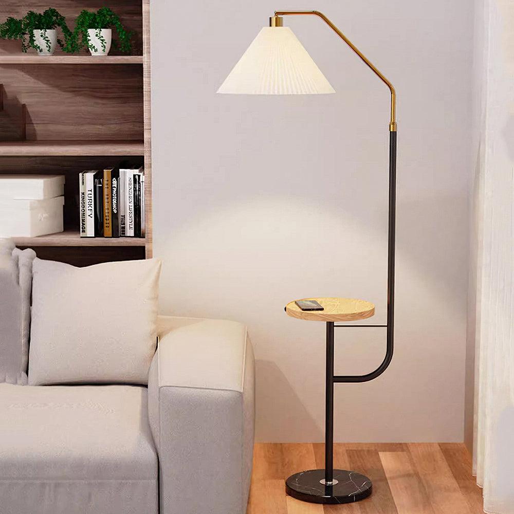 Nexc Marble Wood Floor Lamp