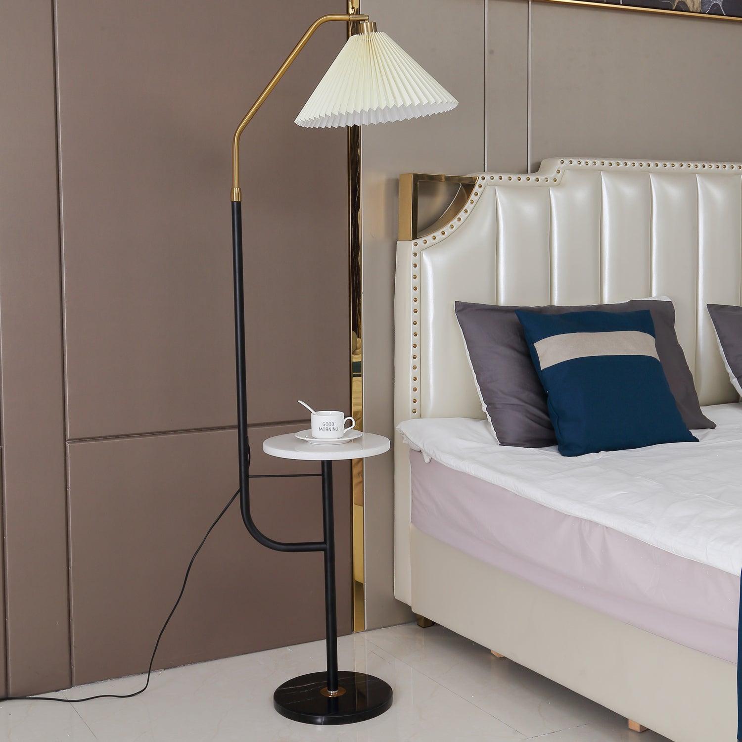 Nexc Marble Wood Floor Lamp