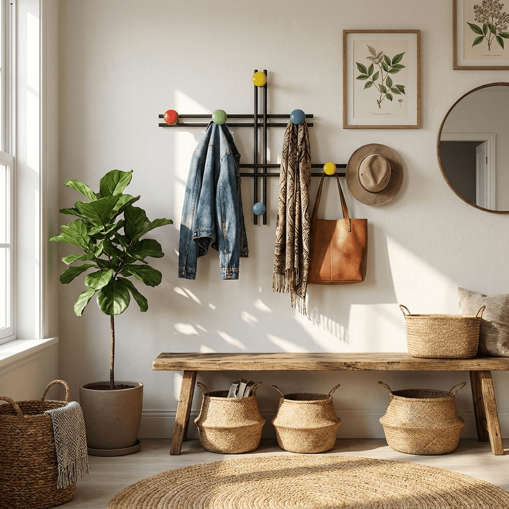 Pallini Ceramic Knob Wall Coat Rack