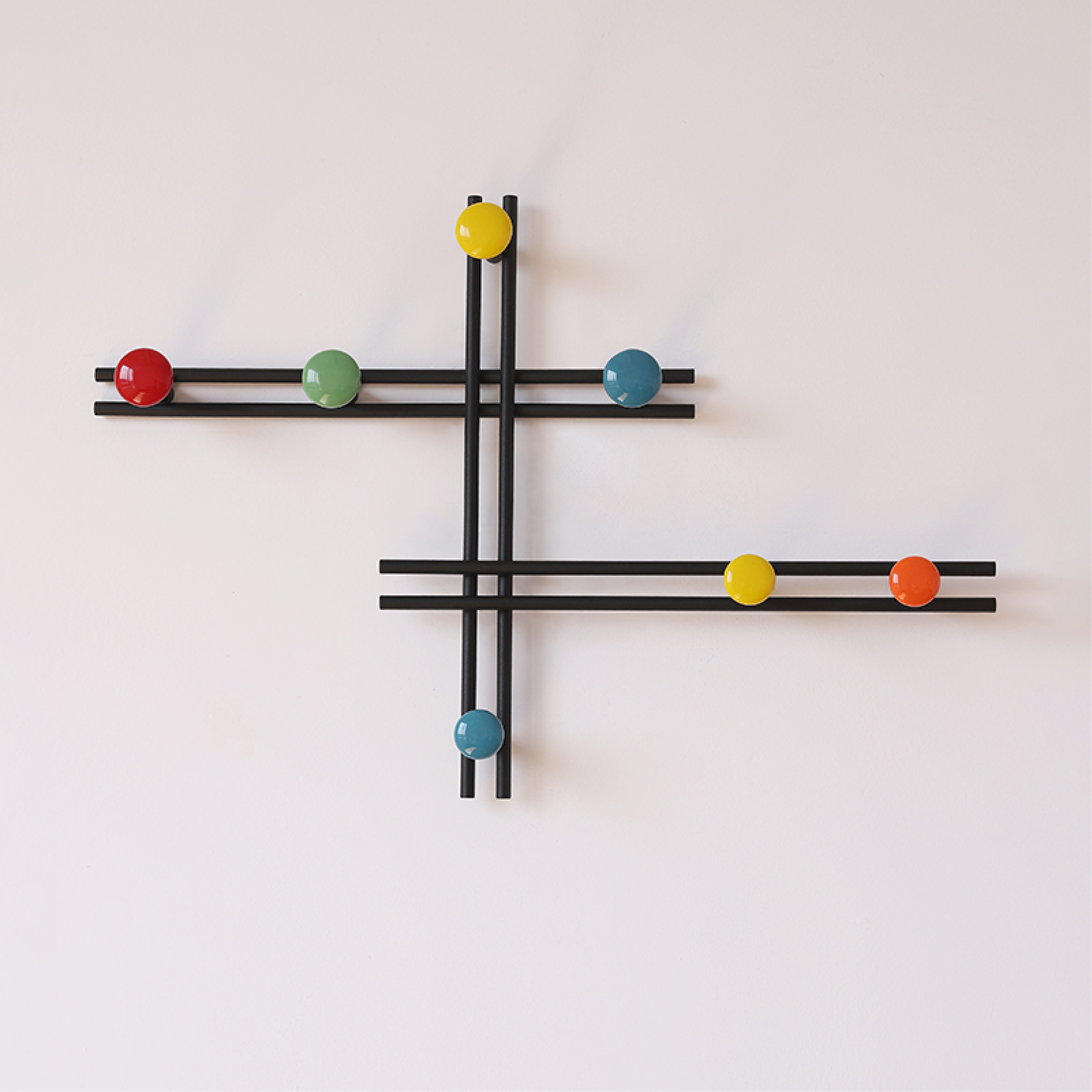 Pallini Ceramic Knob Wall Coat Rack