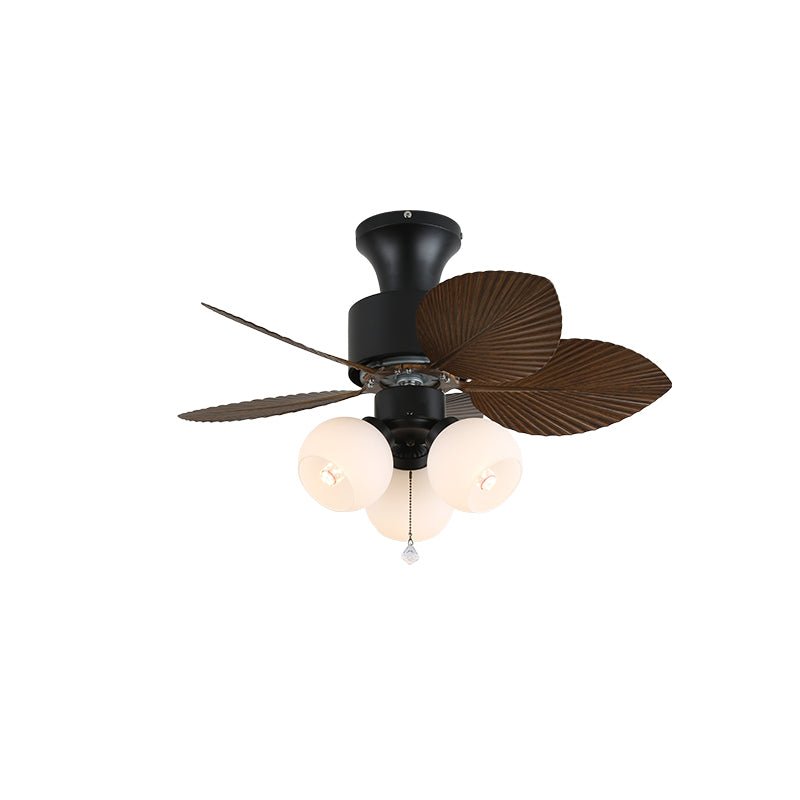 Celoine Tropical Glass Ceiling Fan Light