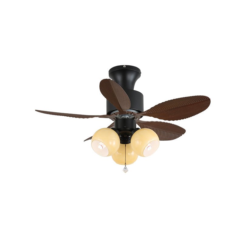 Celoine Tropical Glass Ceiling Fan Light