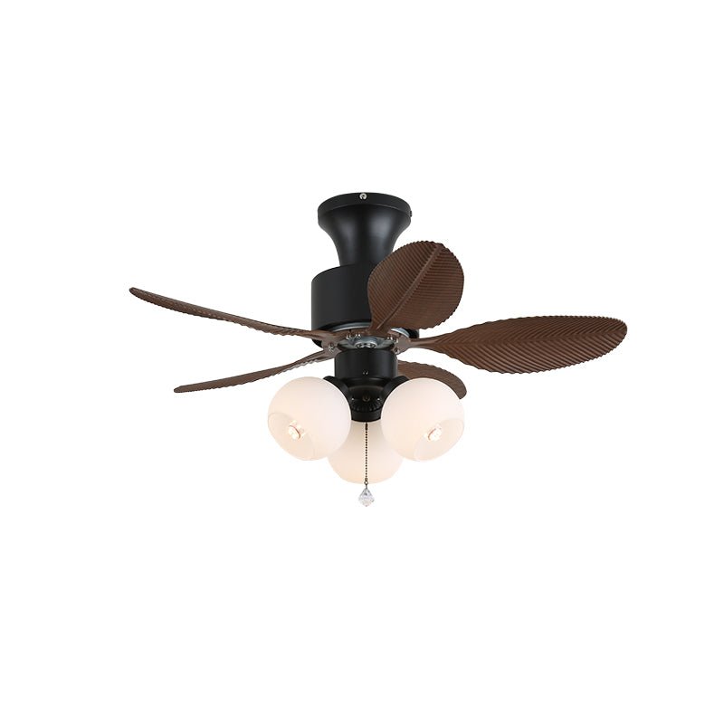 Celoine Tropical Glass Ceiling Fan Light