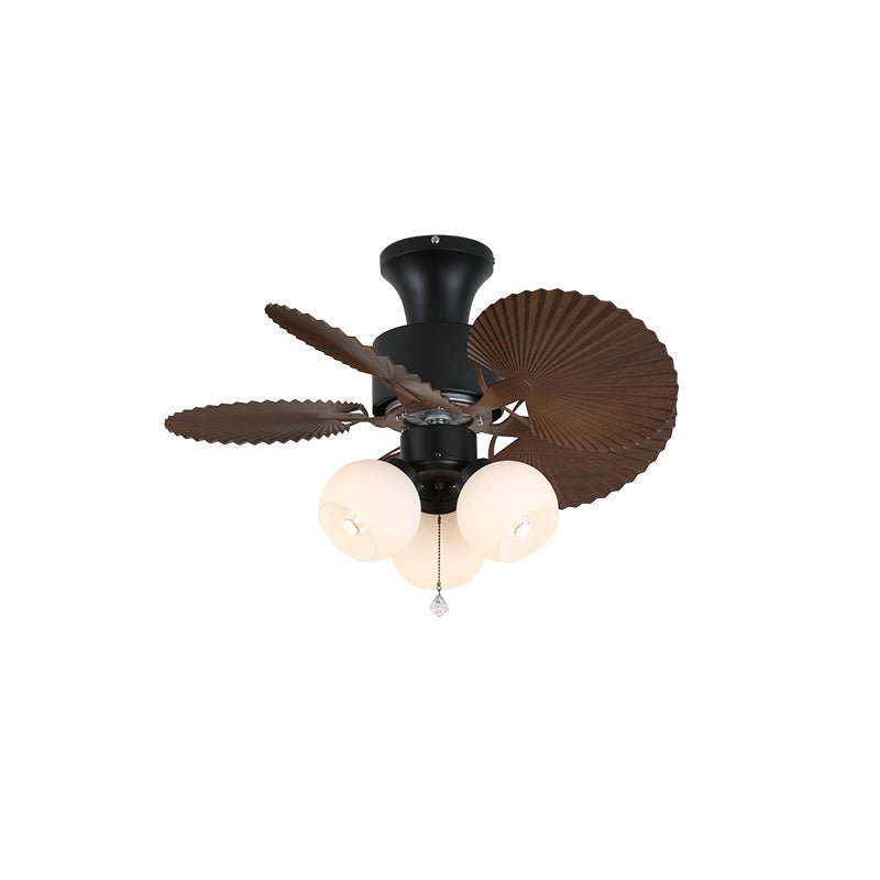 Celoine Tropical Glass Ceiling Fan Light