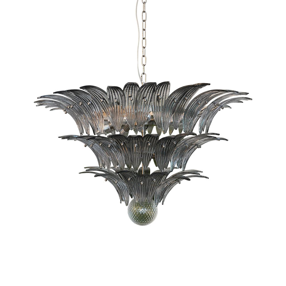 Eirivelle Chandelier Murano Glass Palm Leaf Tiered