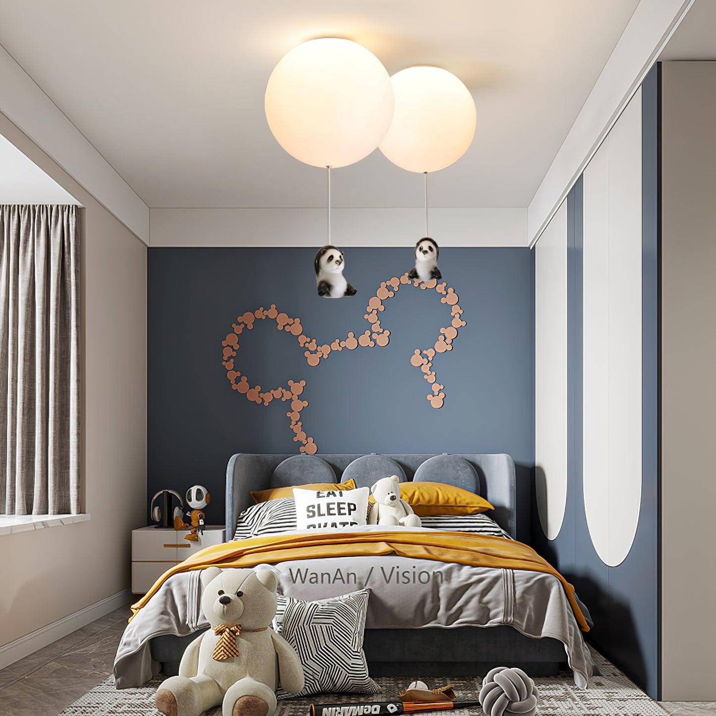Yrath Elegance Panda Glass Ceiling Lamp
