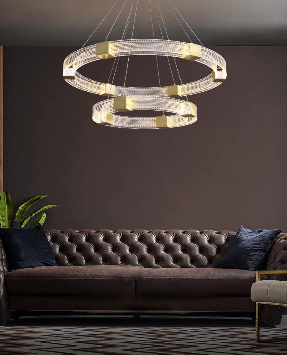 Eurdora Modern Minimalist Ring LED Chandelier
