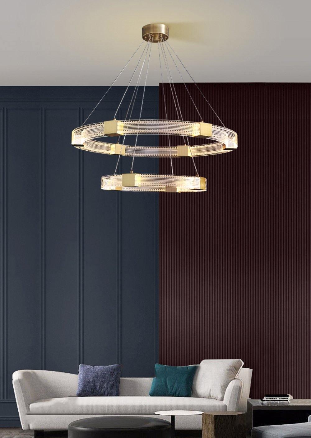 Eurdora Modern Minimalist Ring LED Chandelier