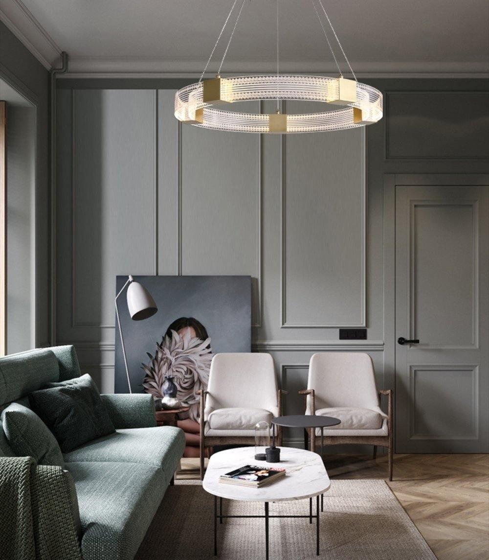 Eurdora Modern Minimalist Ring LED Chandelier