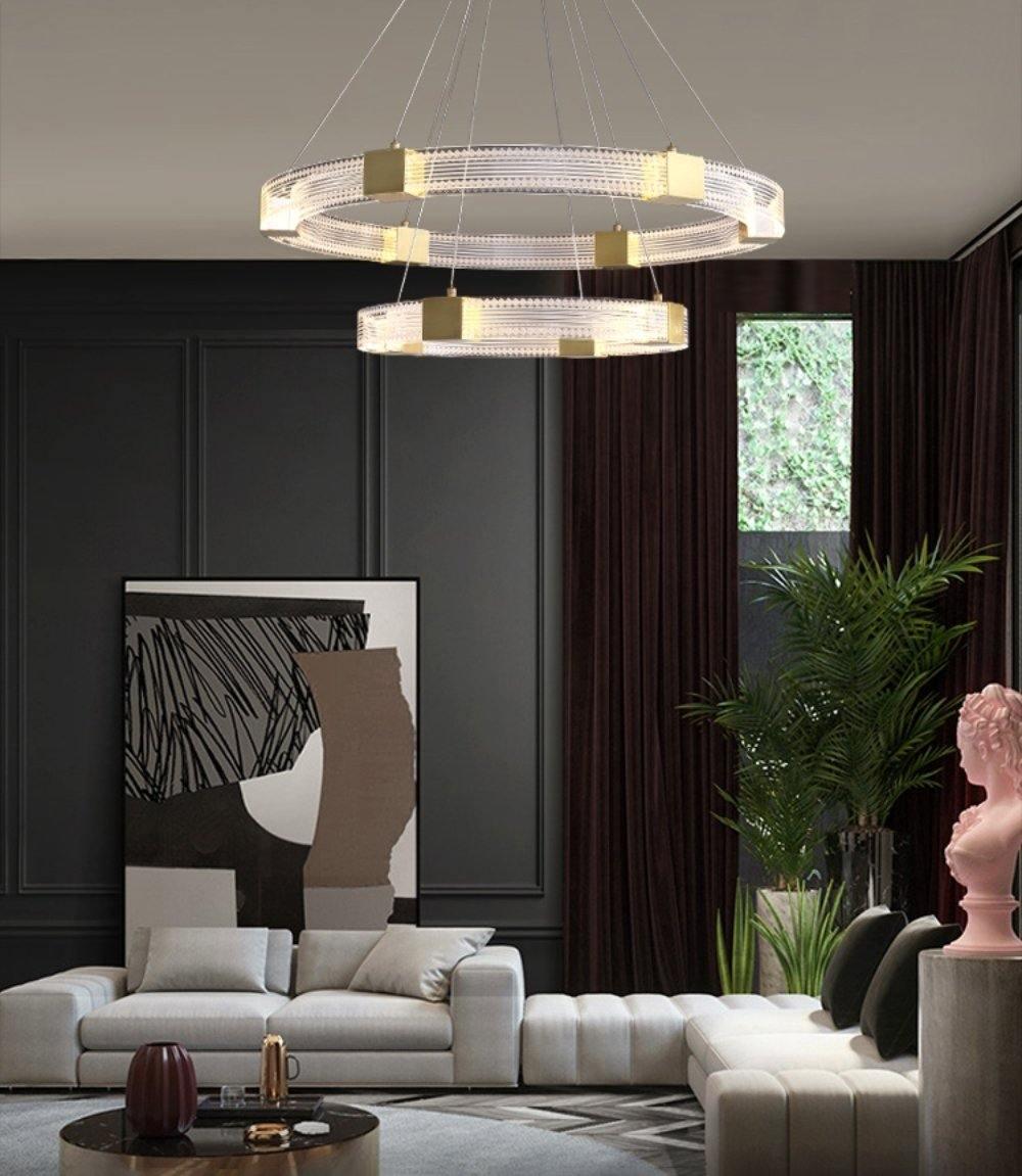 Eurdora Modern Minimalist Ring LED Chandelier