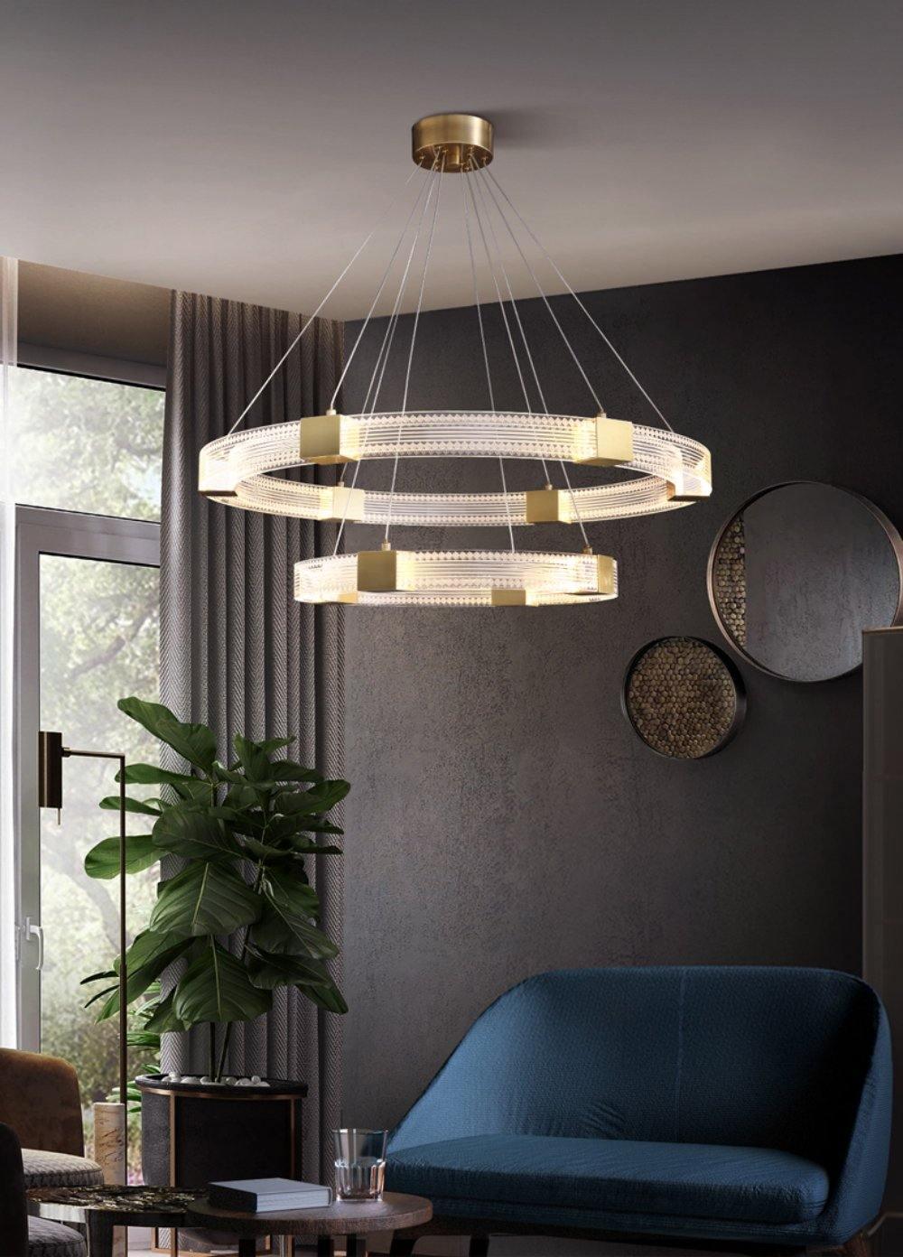 Eurdora Modern Minimalist Ring LED Chandelier