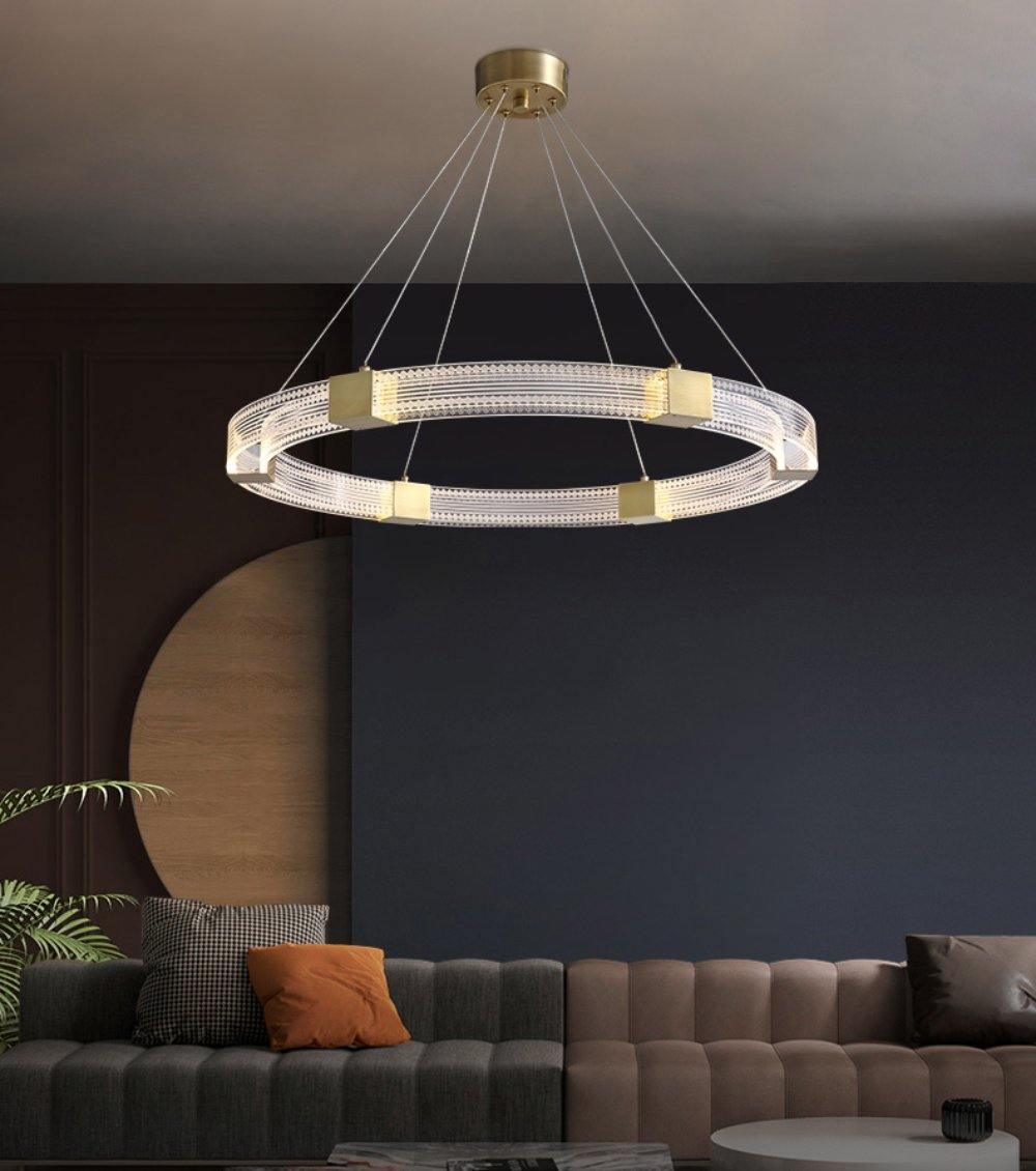 Eurdora Modern Minimalist Ring LED Chandelier