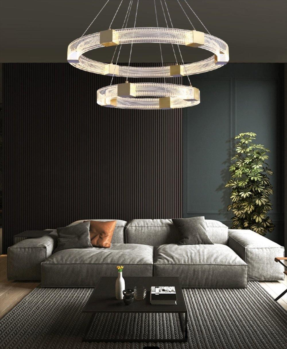 Eurdora Modern Minimalist Ring LED Chandelier