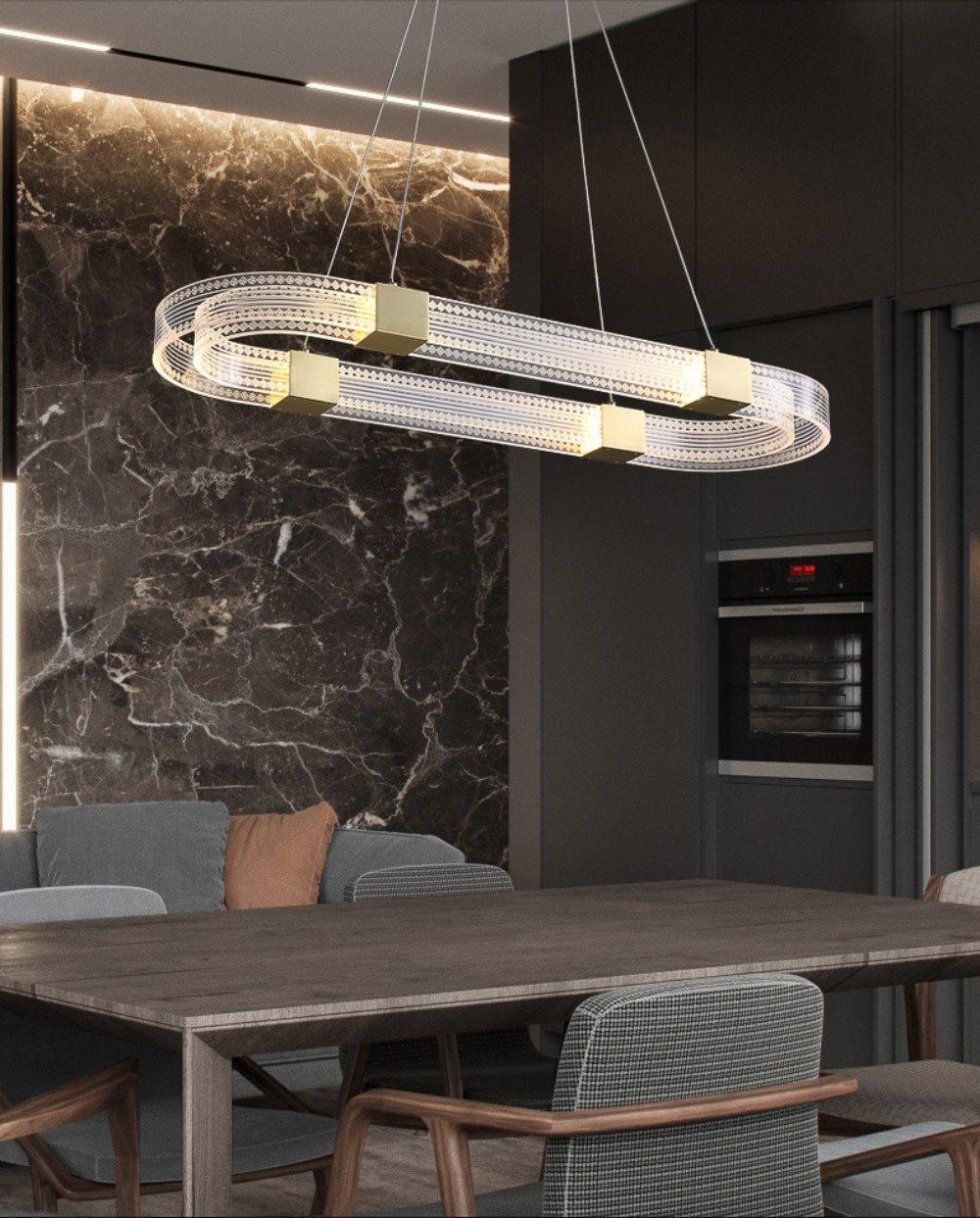 Eurdora Modern Minimalist Ring LED Chandelier