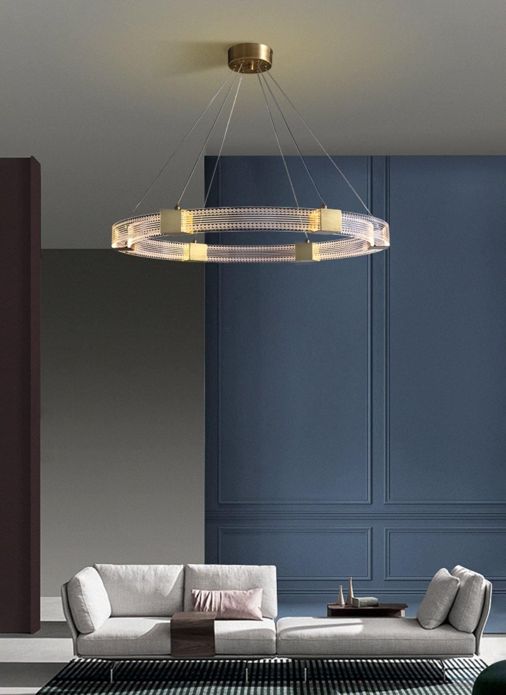 Eurdora Modern Minimalist Ring LED Chandelier