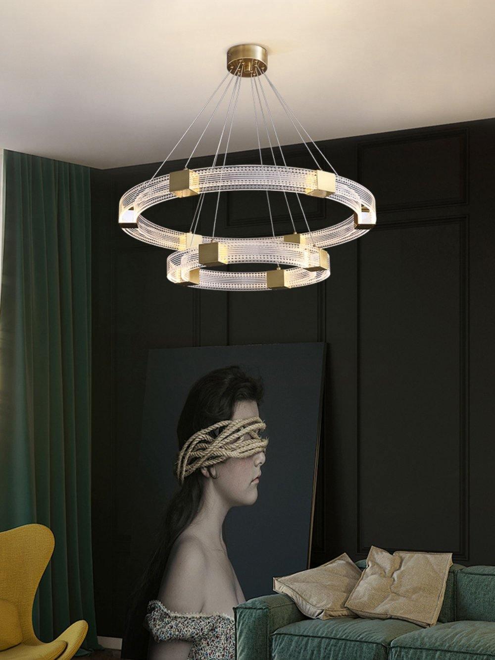 Eurdora Modern Minimalist Ring LED Chandelier